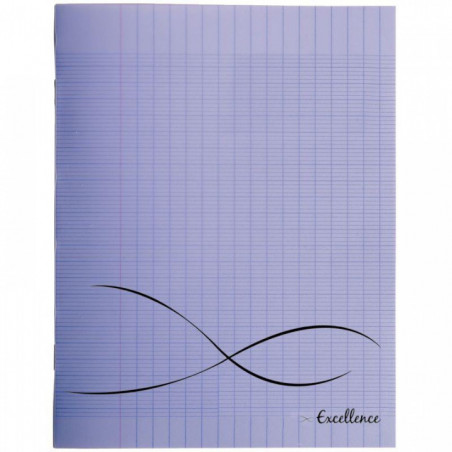 CAHIER PIQUE A4+ 96P SEYES COUV VIOLET PP 24X32  EXCELLENCE PEFC