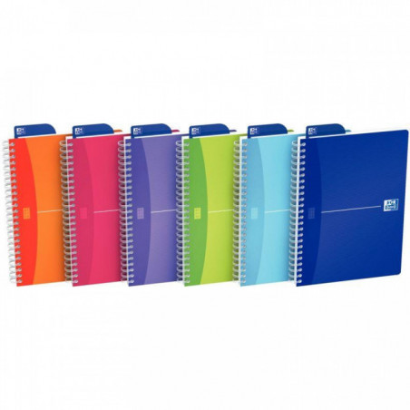 CAHIER SPIRALE A4 100P 5X5 90G MY COLOURS  REF35-12-04 OXFORD 100101948