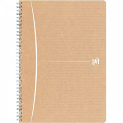 CAHIER SPIRALE A4 100P 5X5  90G OXFORD TOUAREG PEFC 100%RECYCLE FAB France