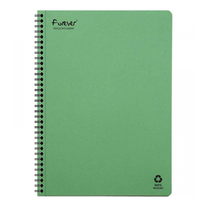 CAHIER SPIRALE A4 120P 90G  5X5 FOREVER FSC 100% RECYCLE FAB France