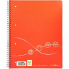 CAHIER SPIRALE A4+ 160P 5X5 70G 4 TROUS A4 DETACHE COUV CARTON PEFC ECOLABEL FAB France