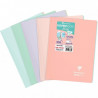 CAHIER SPIRALE A4 160P. 5X5 90G COUV PP+2RABATS  KOVERBOOK BLUSH