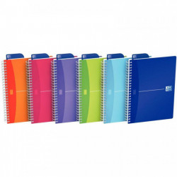 CAHIER SPIRALE A4 180P 5X5 90G MY COLOURS  REF35-12-04 OXFORD 100101864