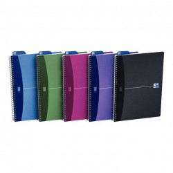 CAHIER SPIRALE A5 100P 5X5 90G PP URBAN MIX REF35-12-04 OXFORD 100100415