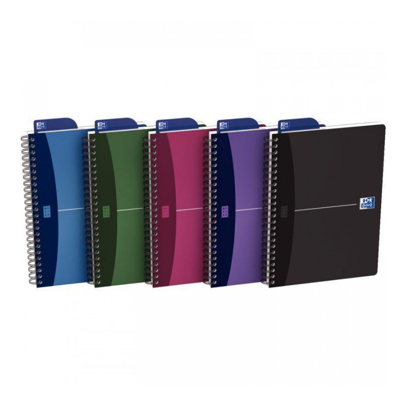 CAHIER SPIRALE A5 180P 5X5 90G PP URBAN MIX REF35-12-04 OXFORD 100104341