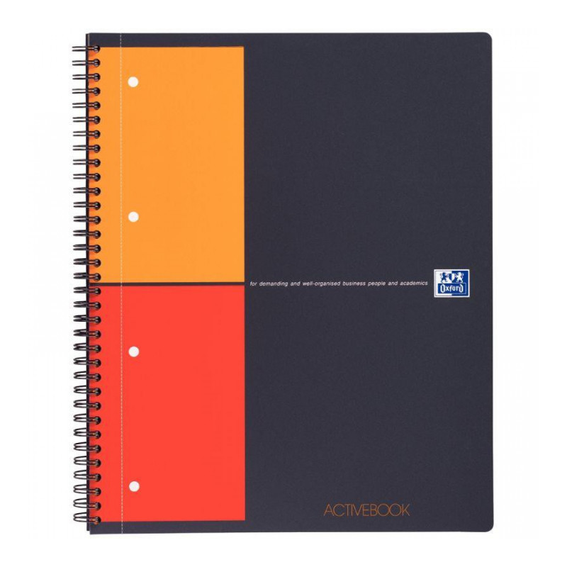 CAHIER SPIRALE ACTIVEBOOK A4+ 5X5 160P PERF  80G COUV PP +1INTERC   OXFORD 1001043 FAB France PEFC SCRIBZEE