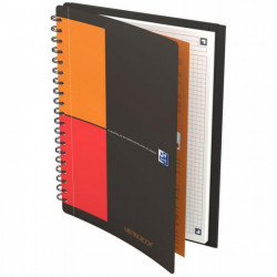 CAHIER SPIRALE MEETINGBOOK B5 5X5 80G 160P PERF +CHEM 3 RABATS ELAST. FAB France OXFORD PEFC 400080788 SCRIBZEE