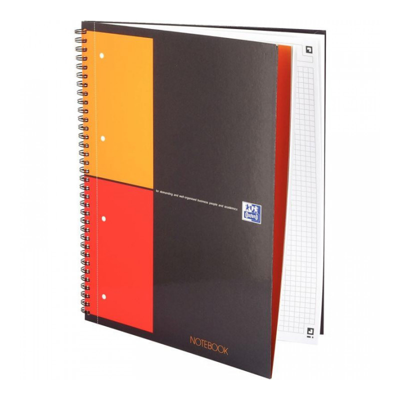 CAHIER SPIRALE NOTEBOOK A4+ 5X5 160P PERF.SCRIBZEE  80G COUV CARTE 100103664 FAB France PEFC OXFORD