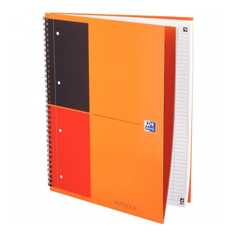 CAHIER SPIRALE  NOTEBOOK A4+ LIGNE 160P PERF 80G  PERF.SCRIBZEE  COUV CARTE 10010436 FAB France PEFC OXFORD SCRIBZEE