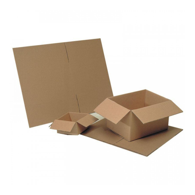 CAISSES AMERICAINES KRAFT DOUBLE CAN. 60x40x40 CM *PQT15*FSC 100% COMPOSTABLE