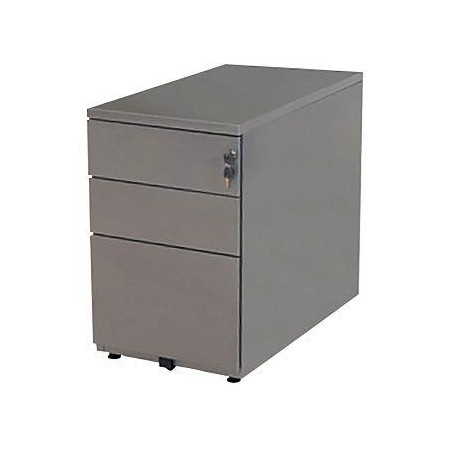 CAISSON HAUTEUR BUREAU PROFESSIONNEL P80 CM EN MÉTAL FAB FR 3 TIROIRS ALUMINIUM GAR 5ANS