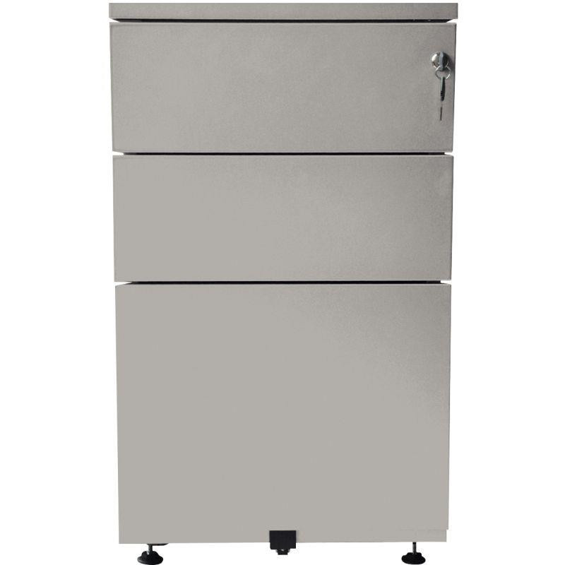 CAISSON HAUTEUR BUREAU PROFESSIONNEL P80 CM EN MÉTAL FAB FR 3 TIROIRS GRIS GAR 5 ANS