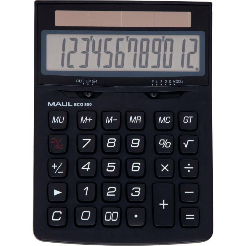 CALCULATRICE  12 CHIFFRES MAUL   80 % DE PLASTIQUE RECYCLE GREEN 850