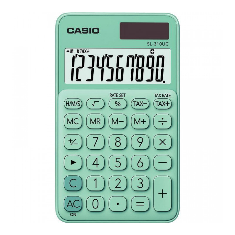 CALCULATRICE DE POCHE CASIO 10 CHIFFRES SL-310UC VERT