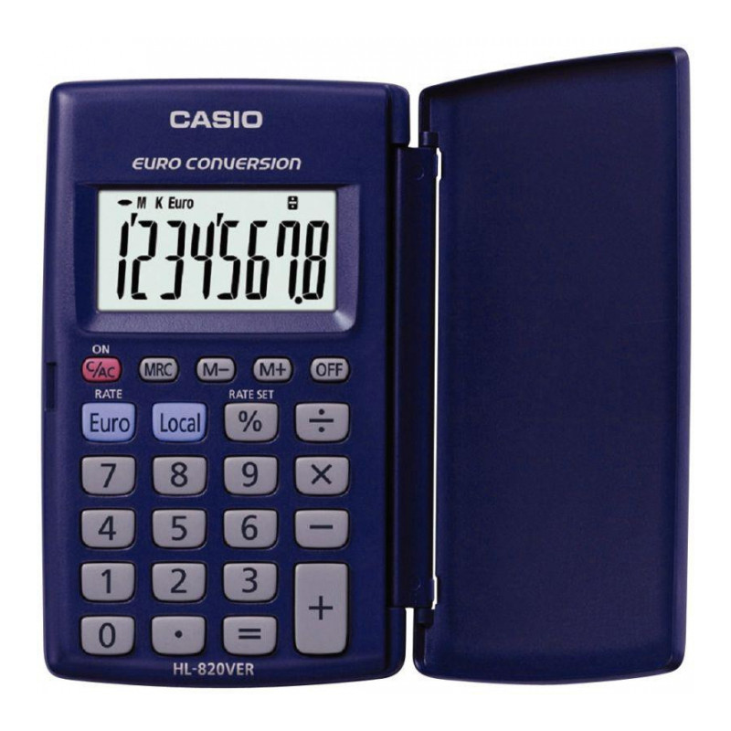 CALCULATRICE DE POCHE CASIO 8 CHIFFRES HL820VER