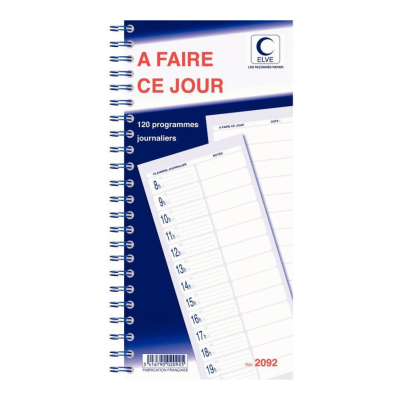 CARNET DE 120 PROGRAMMES A FAIRE CE JOUR