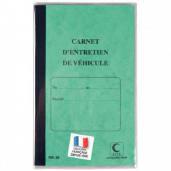 CARNET ENTRETIEN DE VEHICULE 210X130 32P MEMENTO+LEGISLATION ELVE 28