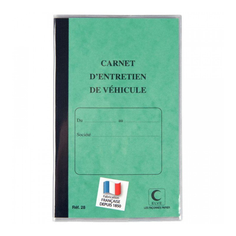 CARNET ENTRETIEN DE VEHICULE 210X130 32P MEMENTO+LEGISLATION ELVE 28