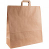 CARTON DE 100 SACS KRAFT BRUN POIGNÉE PLATES 45+17X48CM 100G/M²