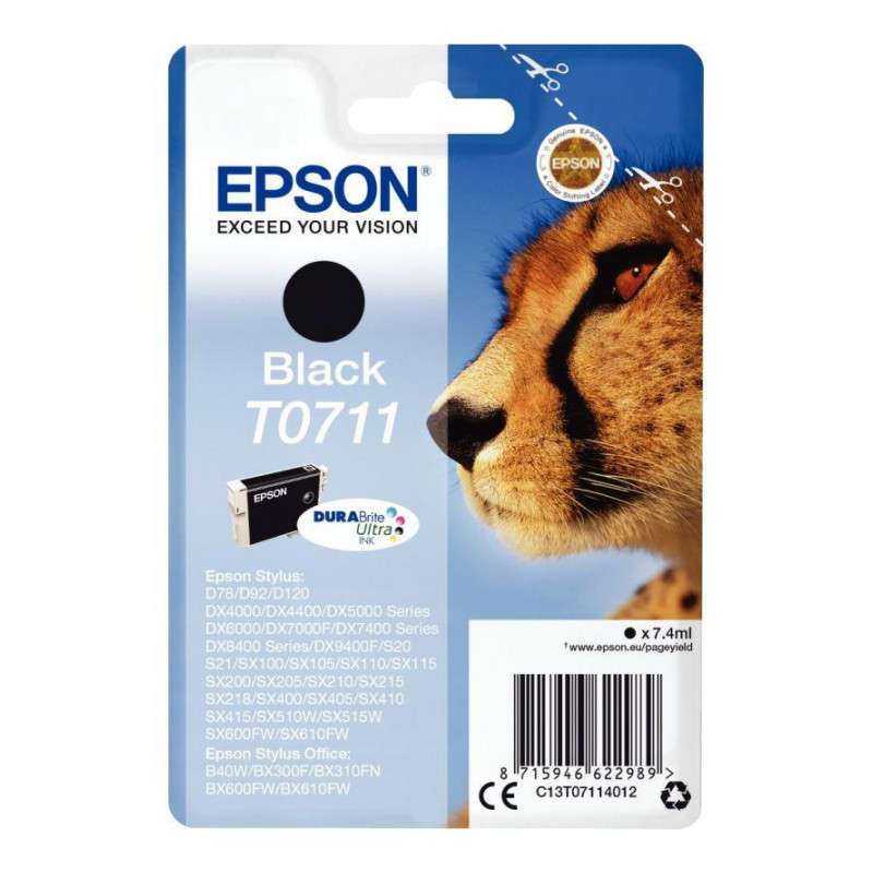 CARTOUCHE JET D'ENCRE À LA MARQUE EPSON T071140 NOIR