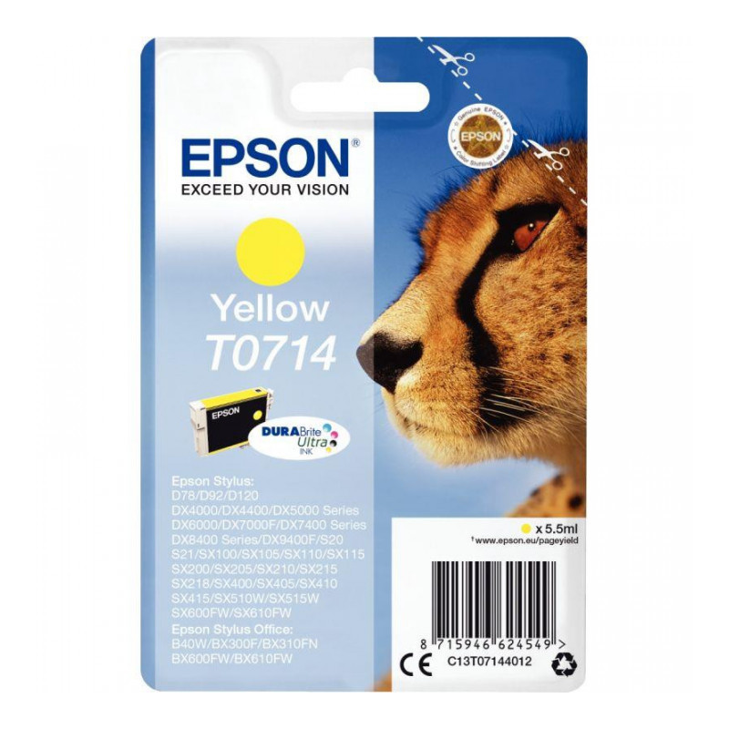 CARTOUCHE JET D'ENCRE À LA MARQUE EPSON T071440 JAUNE