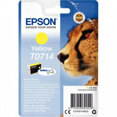 CARTOUCHE JET D'ENCRE À LA MARQUE EPSON T071440 JAUNE