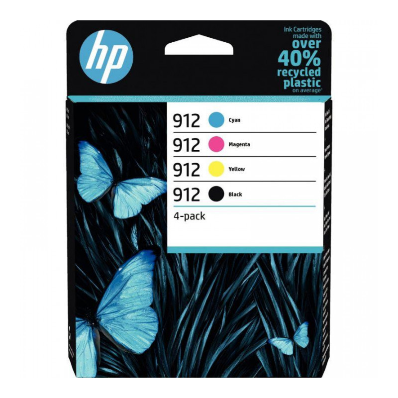 CARTOUCHES JET D'ENCRE MARQUE HP *LOT DE 4* 6ZC74AE NOIR CYAN MAGENTA JAUNE