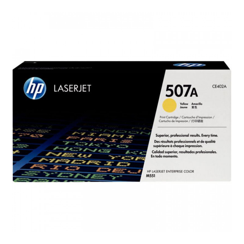 CE402A TONER HP  CE402A 507A  JAUNE POUR M551N  6000 PAGES HP