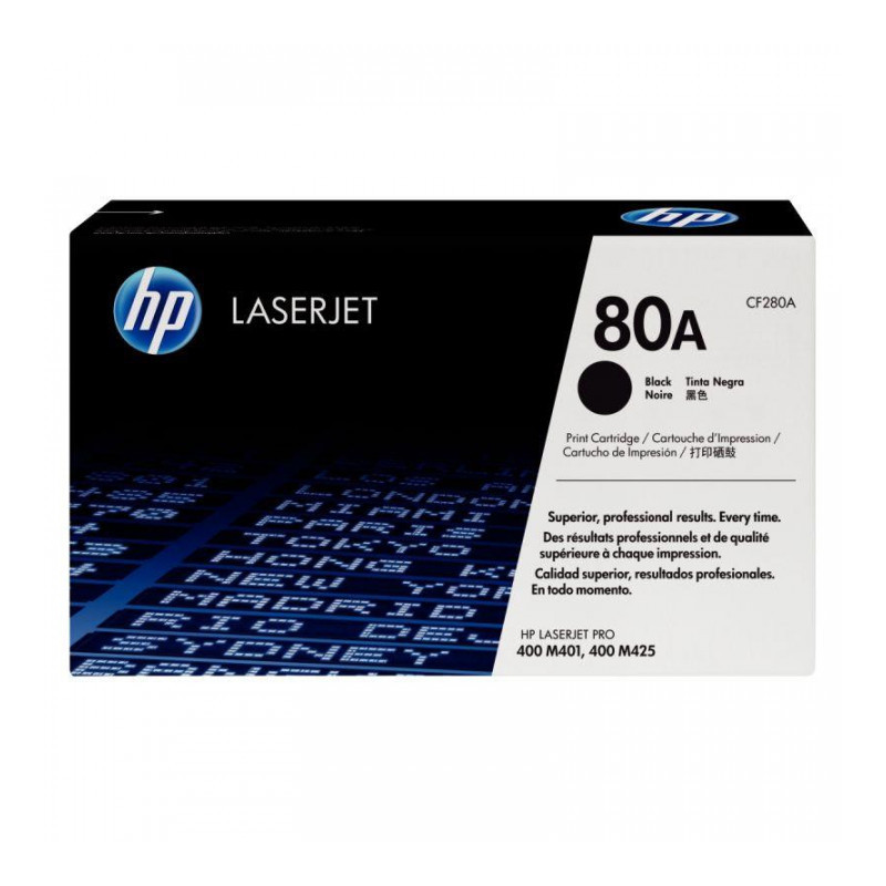 CF280A TONER LASER HP CF280A 80A pour PRO400/401 2700p. NOIR