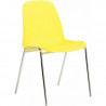 CHAISE CHARLOTTE coque polypropylene piet.chromé empilable utilisation intérieur norme EN L44XH80XP38cm GIVRÉE JAUNE