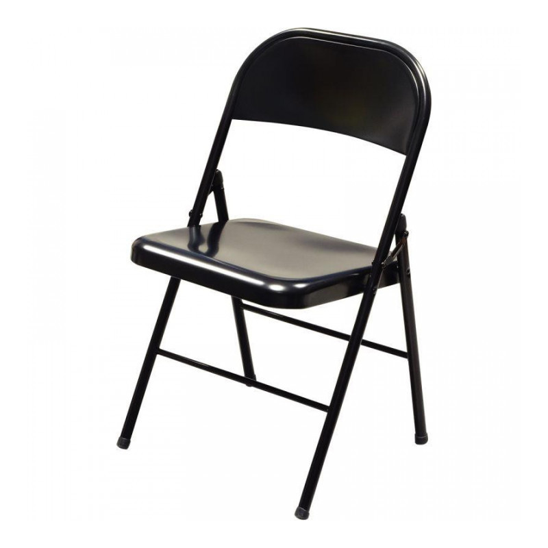 CHAISES LOT DE 2 BOSTON EPOXY NOIR antidérapante GAR. 2 ANS 90KG