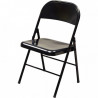 CHAISES LOT DE 2 BOSTON EPOXY NOIR antidérapante GAR. 2 ANS 90KG