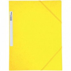 CHEMISE JAUNE 3 RABATS ÉLASTIQUES +ÉTIQUETTE DOS CARTE GRAINÉE 5/10E 450G