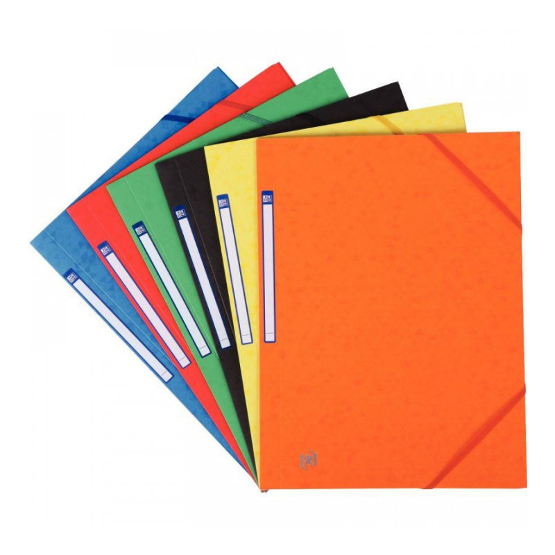 CHEMISES 3 RABATS ÉLASTIQUES TOP FILE+ CARTE LUSTRÉE 4/10E 390G LOT DE 50 ASSORT