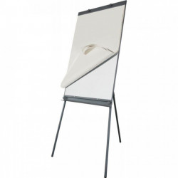 CHEVALET DE CONFÉRENCE STANDARD + TABLEAU BLANC EFFACABLE A SEC AUGET METALIQUE PORTE MARQUEUR REGLABLE HAUTEUR 113A190CM