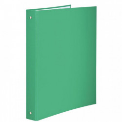 CLASSEUR 4 ANNEAUX DOS 4CM DIAM 30 RIGIDE PLASTIFIE INT PAPIER VERT EXACOMPTA