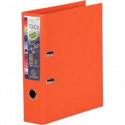 CLASSEUR À LEVIER EN PLASTIQUE PREM'TOUCH FORMAT A4 MAXI DOS 5 CM ORANGE