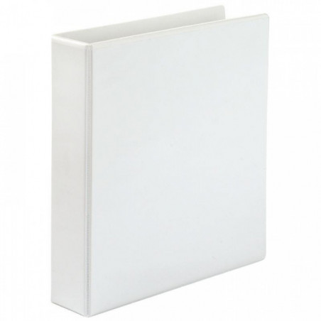 CLASSEUR PERSONNALISABLE A4+ 4 ANNEAUX DIAM 40 MM DOS 6.4CM BLANC