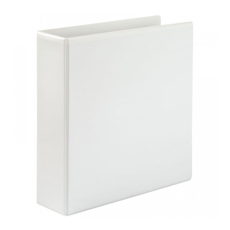 CLASSEUR PERSONNALISABLE A4+ 4 ANNEAUX DIAM 50 MM DOS 7.5 CM COLORIS BLANC