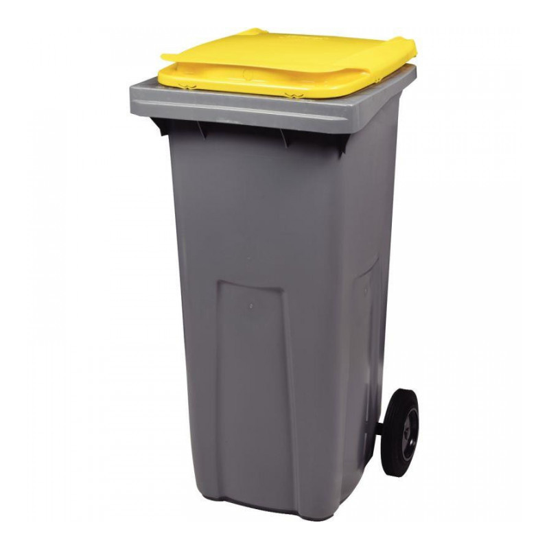 CONTENEUR 2 ROUES 240 LITRES 73,5X58X107CM JAUNE