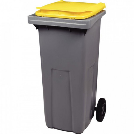 CONTENEUR 2 ROUES 240 LITRES 73,5X58X107CM JAUNE