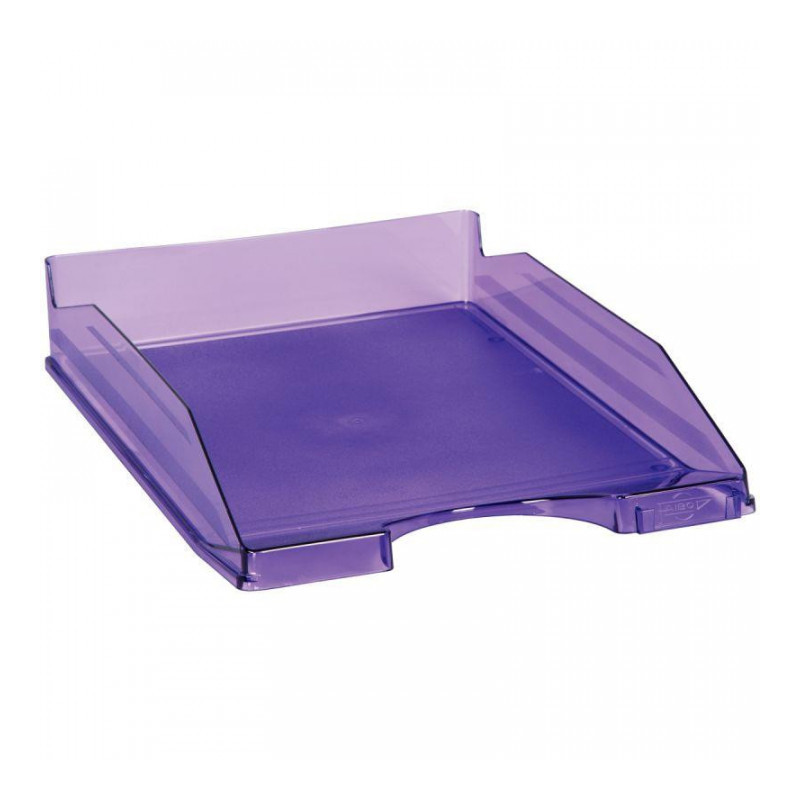 CORBEILLE LILAS COURRIER TRANSPARENT  H6,5CM  FAPI BY  93-58