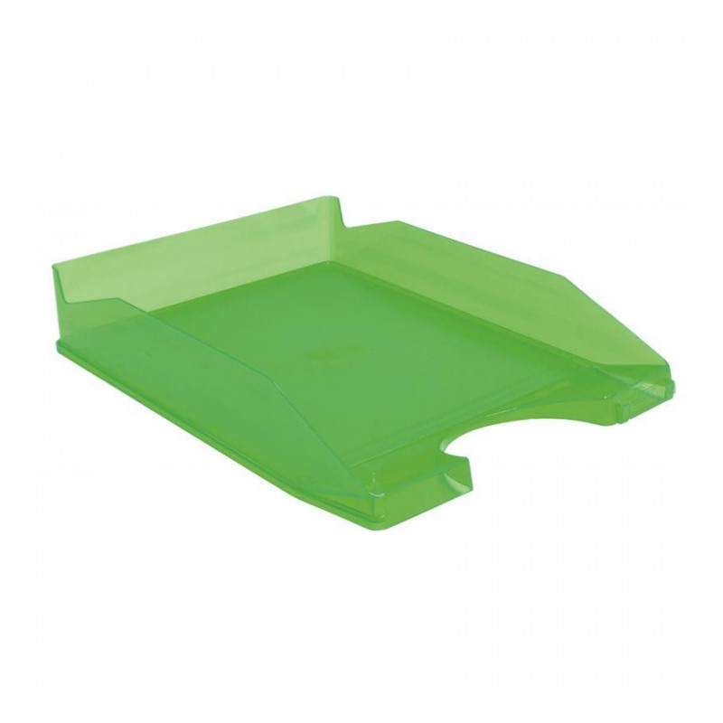 CORBEILLE VERT COURRIER TRANSPARENT  H6,5CM  FAPI BY  93-19