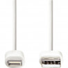 CORDON USB TYPE A VERS TYPE LIGHTNING 1M BLANC