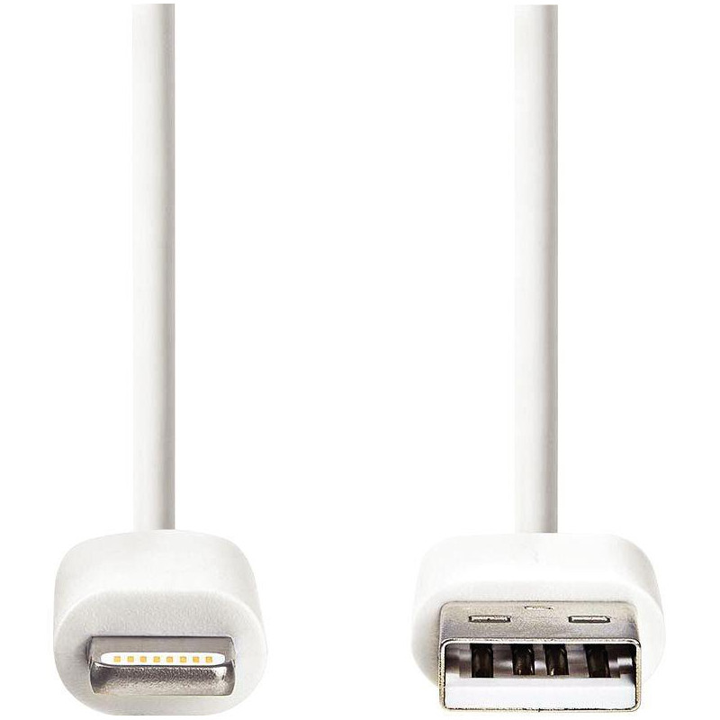 CORDON USB TYPE A VERS TYPE LIGHTNING 2M BLANC