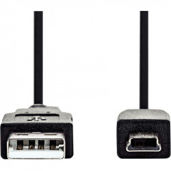 CORDON USB TYPE A VERS TYPE MINI USB B 1M NOIR