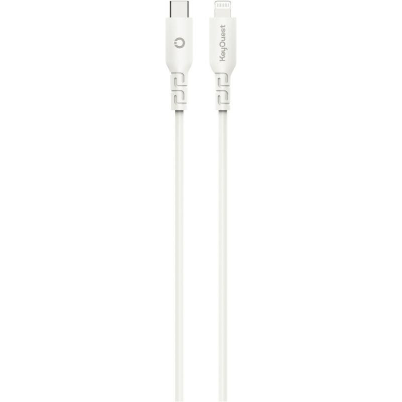 CORDON USB TYPE C VERS LIGHTNING 1.2M BLANC