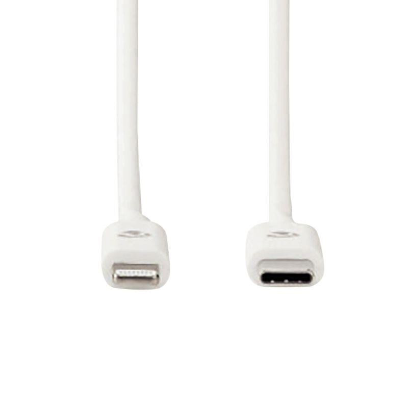 CORDON USB TYPE C VERS TYPE LIGHTNING 2M BLANC