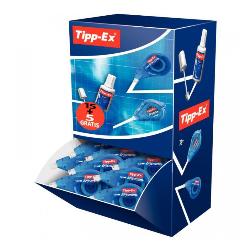 CORRECTEUR LATÉRAL TIPP-EX PACK 15+5 OFFERTS EASY CORRECT TIPP EX  BIC 895951