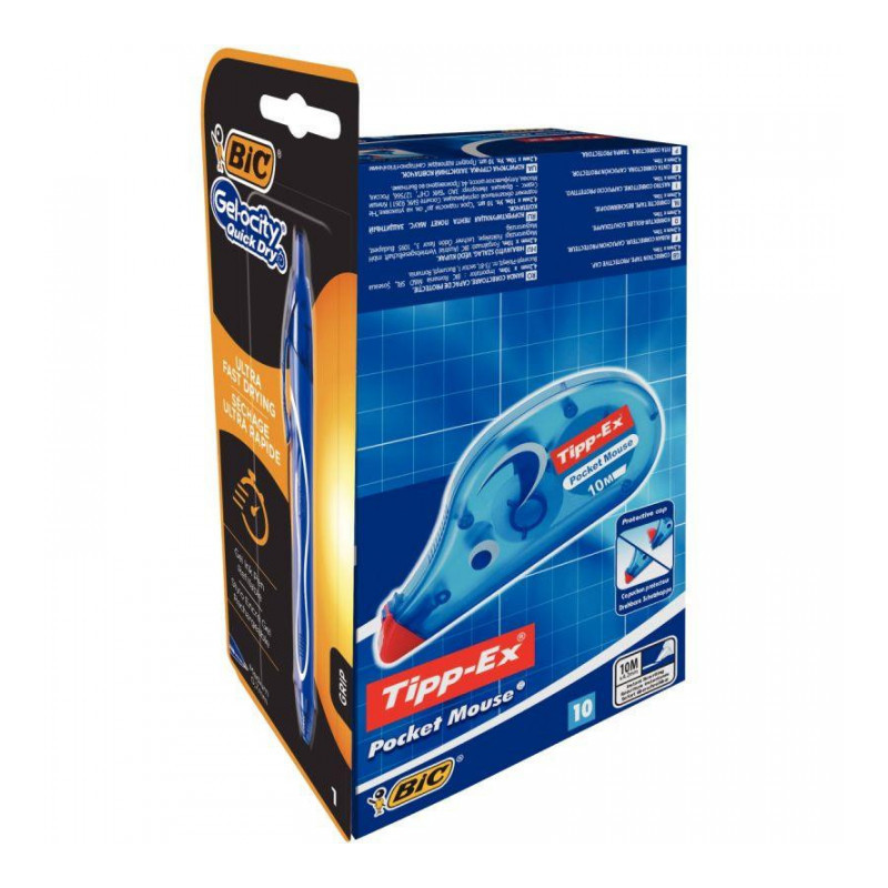 CORRECTEUR POCKET MOUSE4,2MMX10M BTE10  + 1 STYLOGELOCITY QUICK DRY OFFERT